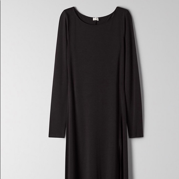 aritzia minimalist black Neptune midi dress -sz M - Picture 3 of 5